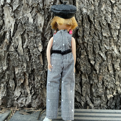 L23008リカちゃん ブライス ハンドメイド 服 チェック ドット