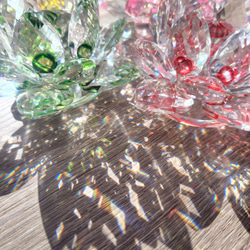 高透明！ クリスタルガラス 蓮（ロータス） 全4色 【カラー選択