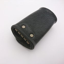 Made-to-order [Leather key case, black] Nibrick leather lid leat 第4張的照片