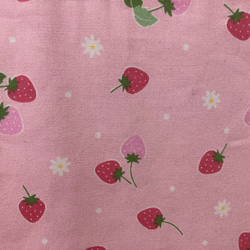可愛い苺柄のレッスンバッグ（ピンク） 3枚目の画像