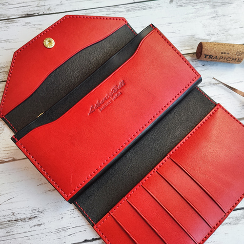 栃木レザー】栃木レザー三つ折りロングウォレット【レディース】