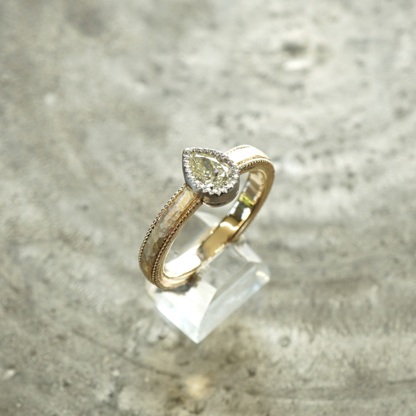 イノーヴェ K18YG/ Pt950 ダイヤモンド リング 0.257ct セルカ リング 