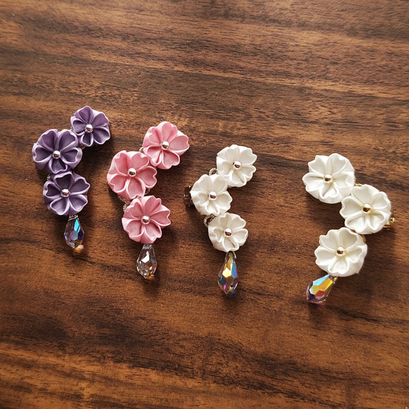 「雪解け桜」イヤカフ【コラボレーション商品】 1枚目の画像