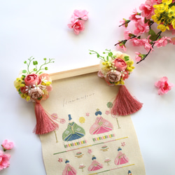 限定1】ぼんぼりフラワーひなまつりタペストリー❁ラナンキュラス❁No