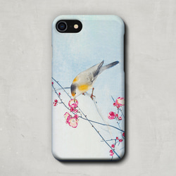 スマホケース / 小原 古邨「梅 に 鶯-B」 iPhone 全機種対応 鳥 花 春 日本画 和 アート レトロ 個性的 3枚目の画像