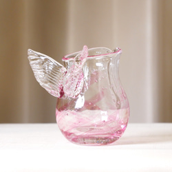 新款粉紅水罐（附羽毛） 透明粉紅連體嘴 第4張的照片
