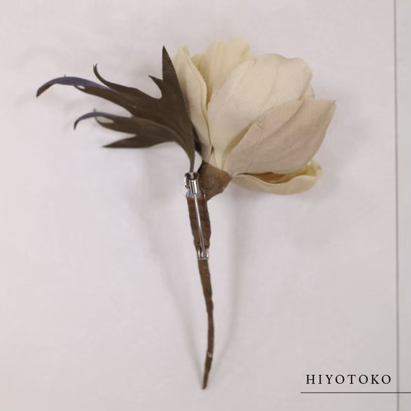 染花のブローチ「アネモネ」 5枚目の画像