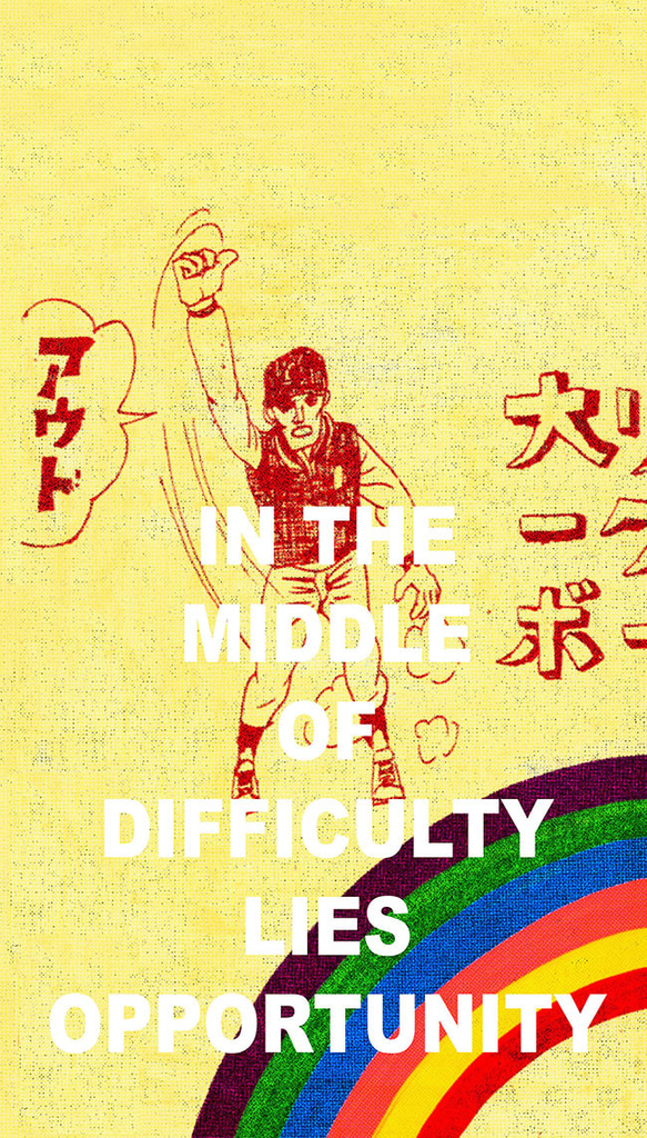 スマホケース  IN THE MIDDLE OF DIFFICULTY LIES OPPORTUNITY　 2枚目の画像