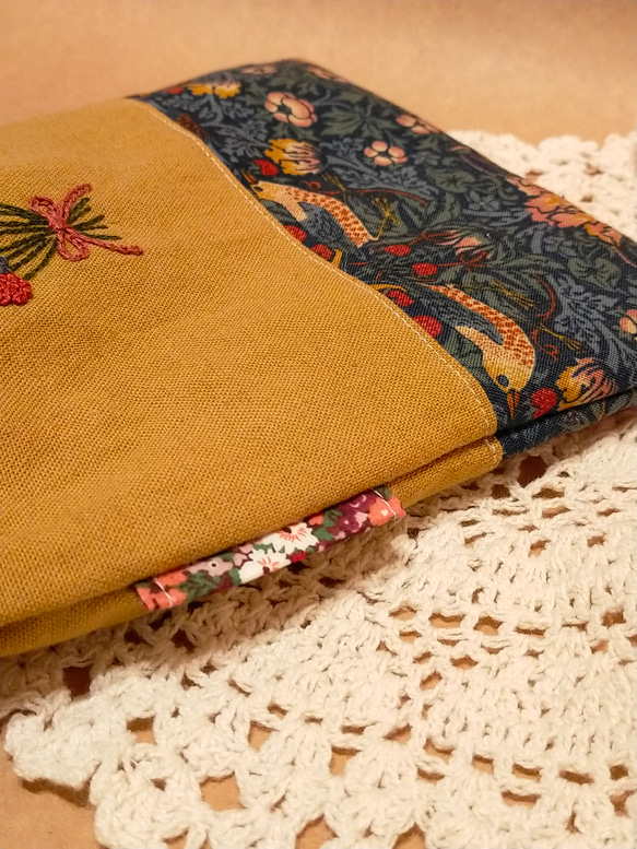 花束のオトナ刺繍巾着ポーチ 10枚目の画像