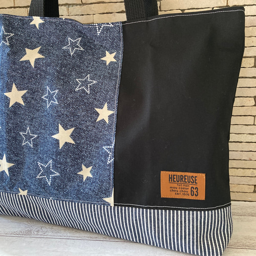 入園入学準備グッズ 3点セット 星柄 デニム ハンドメイド - メルカリ