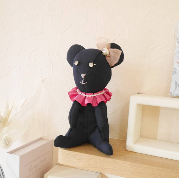 サロペットくまさん アーティストベア 海外作家様 ハンドメイド テディベア 置物 サロペットくまさん アーティストベア 海外作家様 ハンドメイド