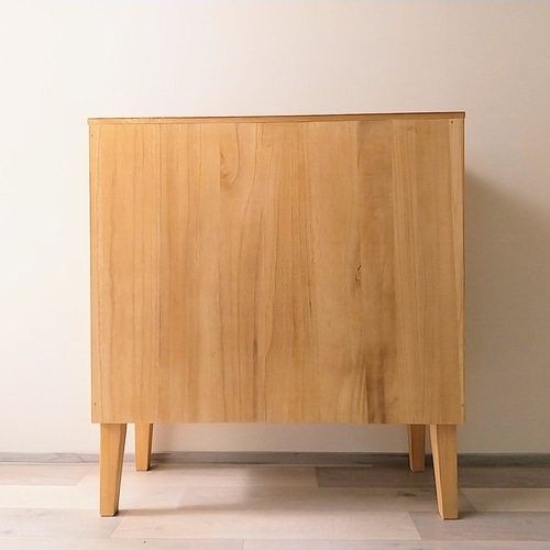 桐 茶棚 桐 と レトロガラス の 食器棚 チェスト・キャビネット