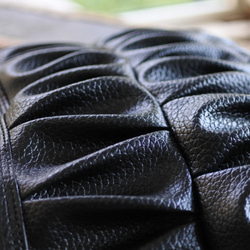 ★ヴィーガンレザーひらひらトートバッグ黒 / 黒トートバッグ / 9枚目の画像