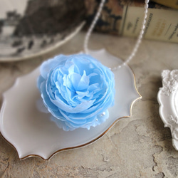 ヘアピンにもなるフラワーコサージュ □ ミニマムピオニー 芍薬  