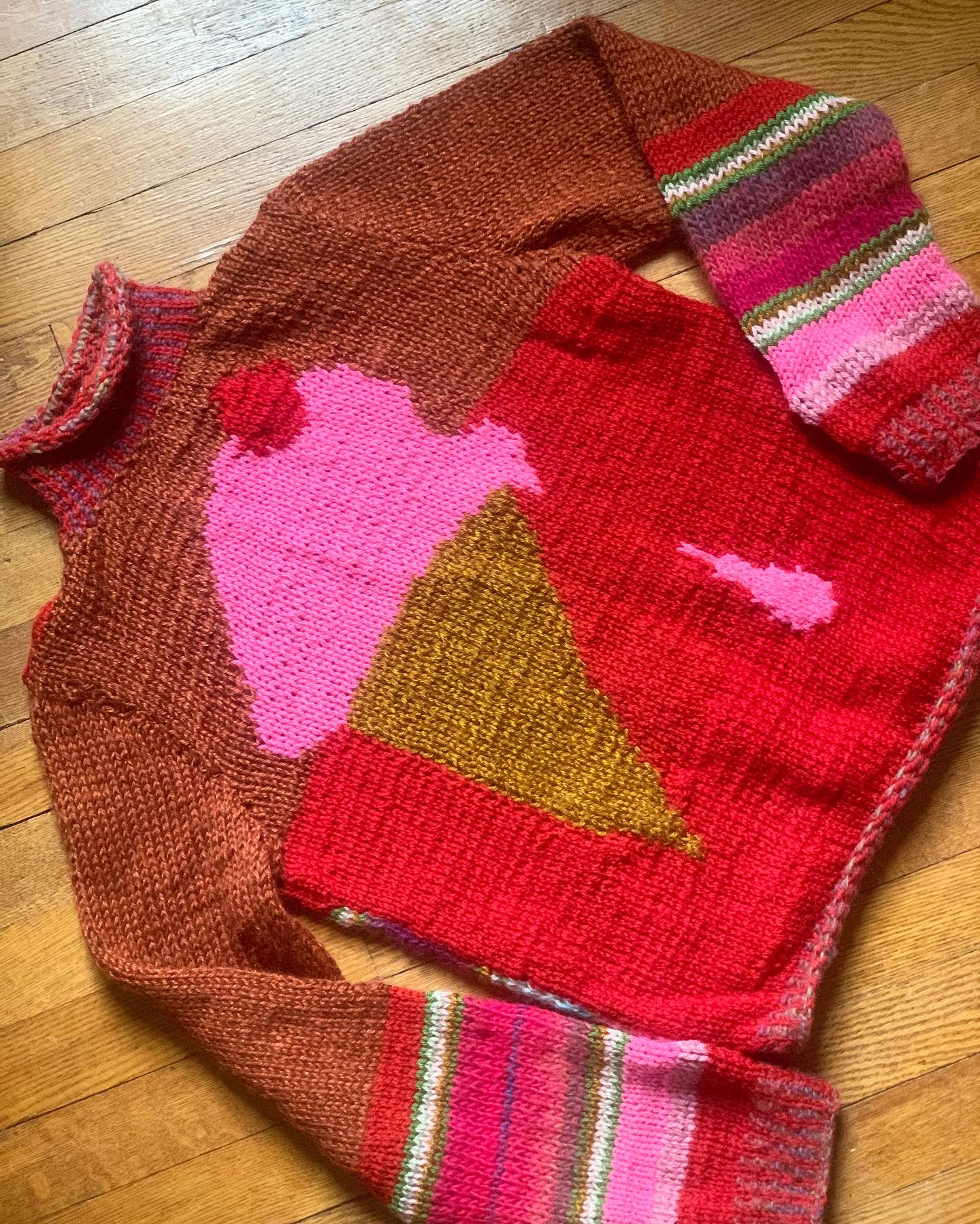 アイスクリームのレトロセーター　レディースMサイズ　プルオーバー