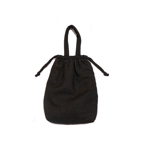 Songmontブラックレザーハンドバッグ ドローストリング Songmont