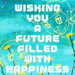 スマホケース   WISHING YOU A FUTURE FILLED WITH HAPPINESS 3枚目の画像