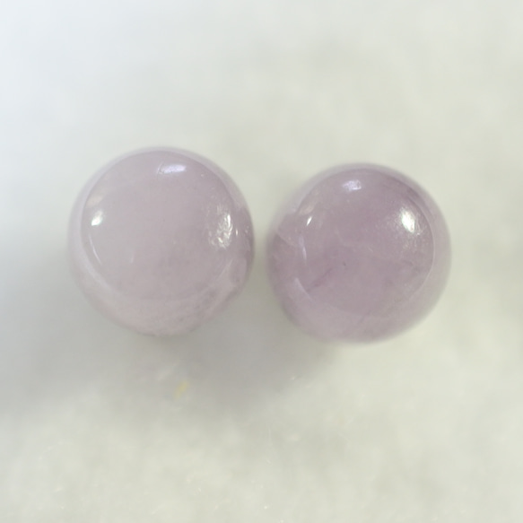 （1 件）紫鋰輝石耳釘（8 毫米，鈦柱） 第2張的照片