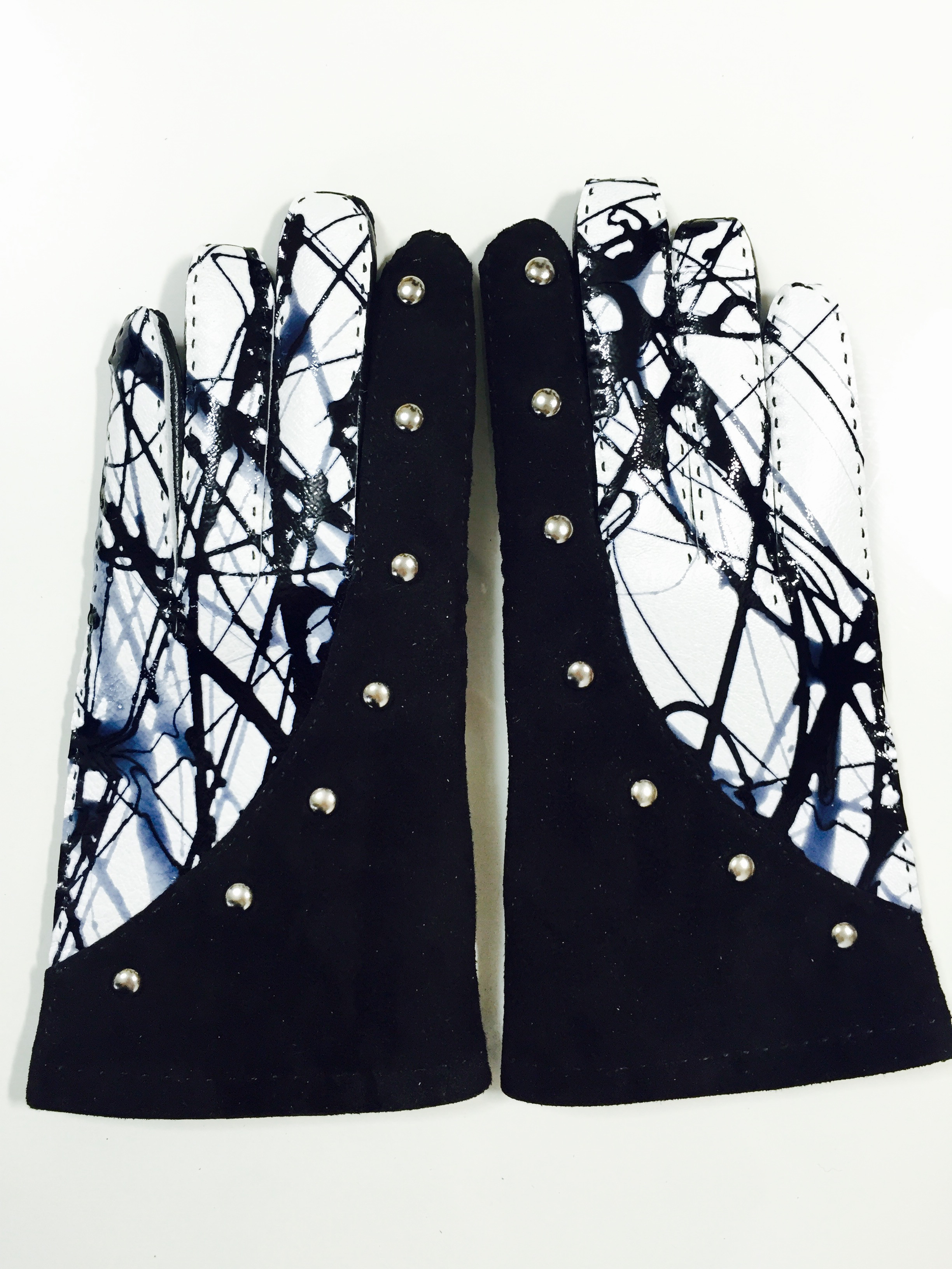 手袋/革製 [7 Me] black/splash ver.