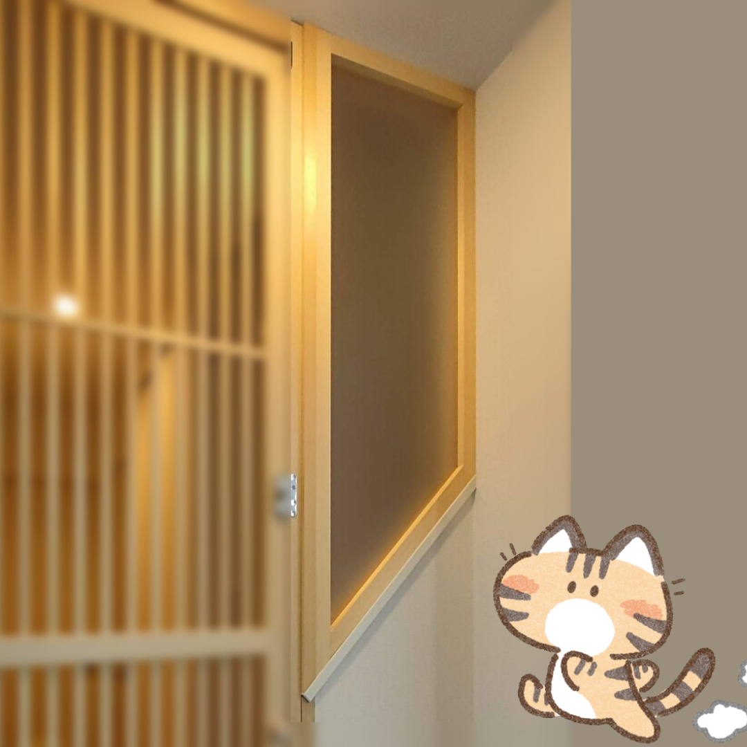 【脱走防止ドア用パーツ】樹脂ガラス＋枠セット