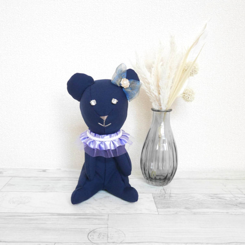 愛おしいくまちゃん ぬいぐるみ 海外作家様 ハンドメイド 部屋飾り