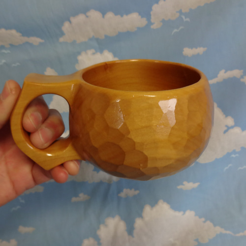 珍しい銀杏の一木彫りコーヒーカップ。 マグカップ 良岳 通販 15343578