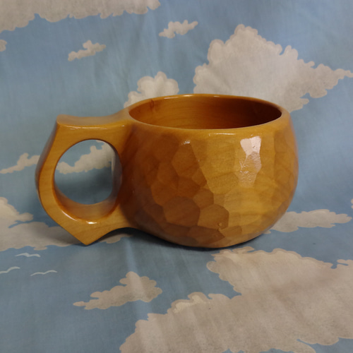 珍しい銀杏の一木彫りコーヒーカップ。 マグカップ 良岳 通販