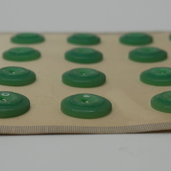 フランスアンティークプラスチックボタンS（GO7/グリーン） 3個セット 13枚目の画像
