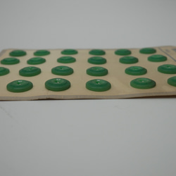 フランスアンティークプラスチックボタンS（GO7/グリーン） 3個セット 12枚目の画像