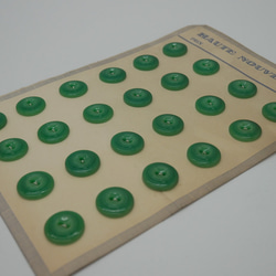 フランスアンティークプラスチックボタンS（GO7/グリーン） 3個セット 10枚目の画像