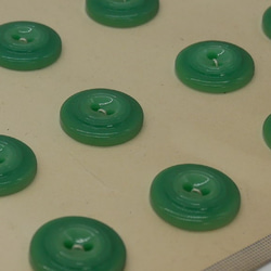 フランスアンティークプラスチックボタンS（GO7/グリーン） 3個セット 11枚目の画像