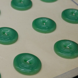 フランスアンティークプラスチックボタンS（GO7/グリーン） 3個セット 5枚目の画像