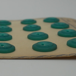 フランスアンティークプラスチックボタンS（GO6/ブルーグリーン） 3個セット 13枚目の画像