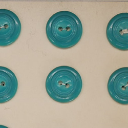 フランスアンティークプラスチックボタンS（GO6/ブルーグリーン） 3個セット 3枚目の画像