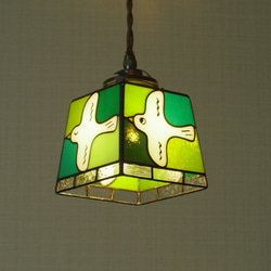 フラワークロス レトロ ステンドグラス ランプ 照明 ペンダント