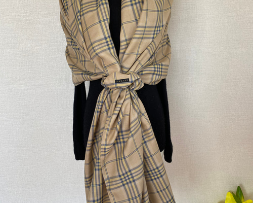 BURBERRY チェック柄ストール ベージュ系 BURBERRY チェック柄ストール ベージュ系