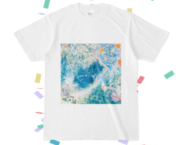 自作アート　プリント　Tシャツ　ＳＭLあり 2枚目の画像