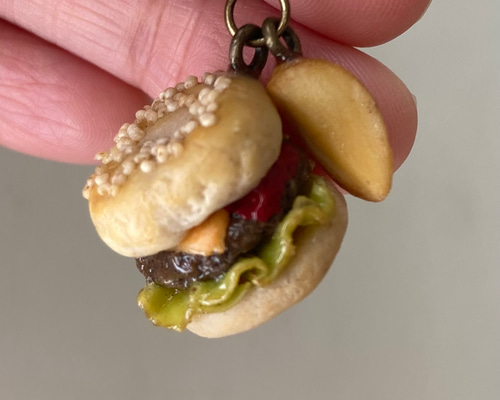 ♡チキン南蛮バーガーCookie♡こぐま　フェイクフード　樹脂粘土　チャーム ♡チキン南蛮バーガーCookie♡こぐま フェイクフード 樹脂粘土 チャーム