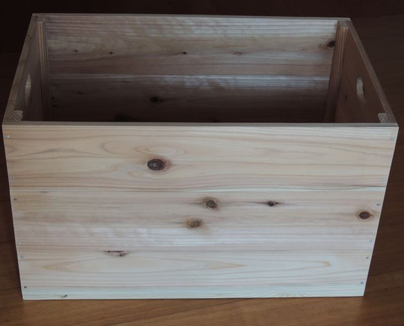 無垢材オーダーリサイクル木箱　深型収納ボックス 5枚目の画像