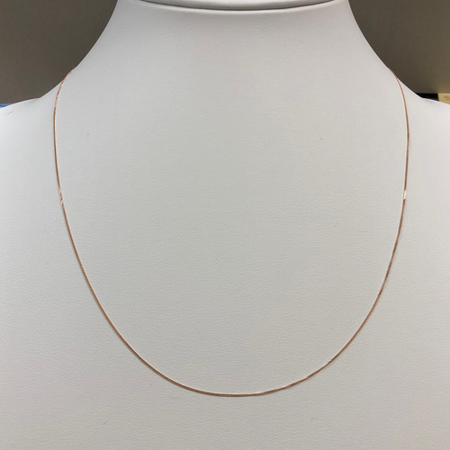 K18ピンクゴールド 50cm 喜平ネックレス 本物 18金 レディース  