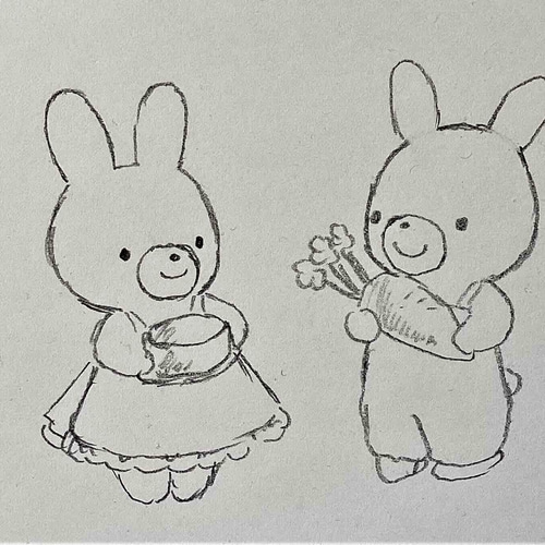 バレンタインデー ウサギのカップル あみぐるみ yumira 通販 15344265