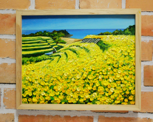 油絵 風景画 ☆菜の花 P10【3月】