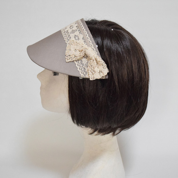 結合頭帶和遮陽帽的絲帶遮陽帽，也可用作髮飾。 PL1272 主控 第2張的照片