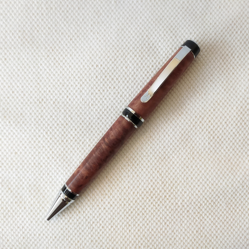 レッドウッド杢バール・シガータイプボールペン（オプション：ジェット