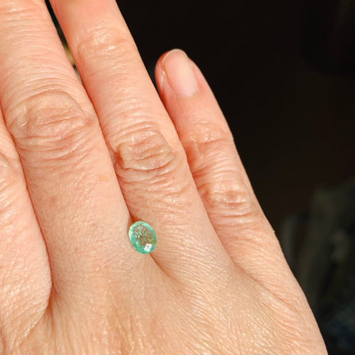 天然石ブルーグリーントルマリン ブルーグリーントルマリン ブラジル産 0.78ct[230923531]6.5x4
