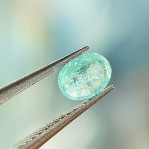 天然石 トルマリン ブルーグリーン ルース 0.578ct 希少石