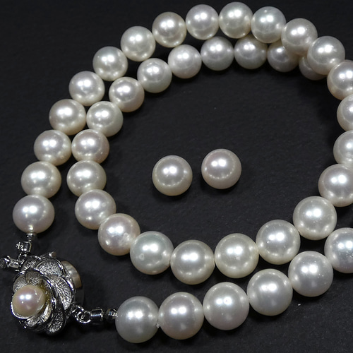 アコヤ本真珠ネックレス 日本産 8.5-9.0mm / 9.2mm珠パールネックレス  