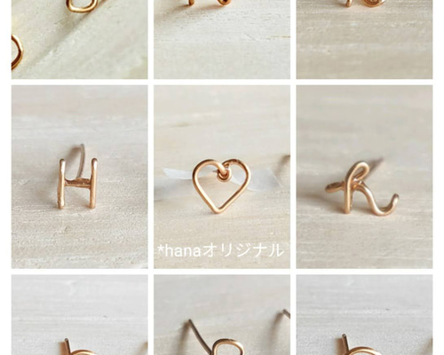 AHKAH イニシャルRピアス 週末SALE】アーカーイニシャルピアスM(片耳用