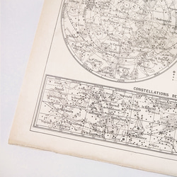 天文学 天空地図 星座図版 1915年 フランス オリジナルリトグラフ01969 6枚目の画像