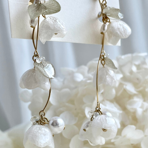 すずらんアクセサリーピアスorイヤリング｜ﾛﾝｸﾞﾀｲﾌﾟ ピアス